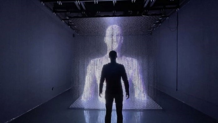 Exhibitor New | This Huge Hologram-Like 3D Display Is Made of Thousands of Tiny LED Lights